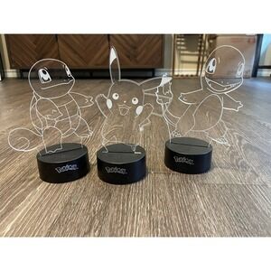 Pokemon Acrylic LED Nightlight Pikachu Charmander‎ Squirtle